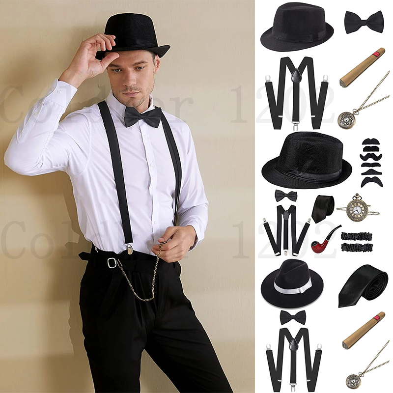 Free Ship Halloween 1920s Mens - Men'S Accessories In The 1920S ulasan dan harga