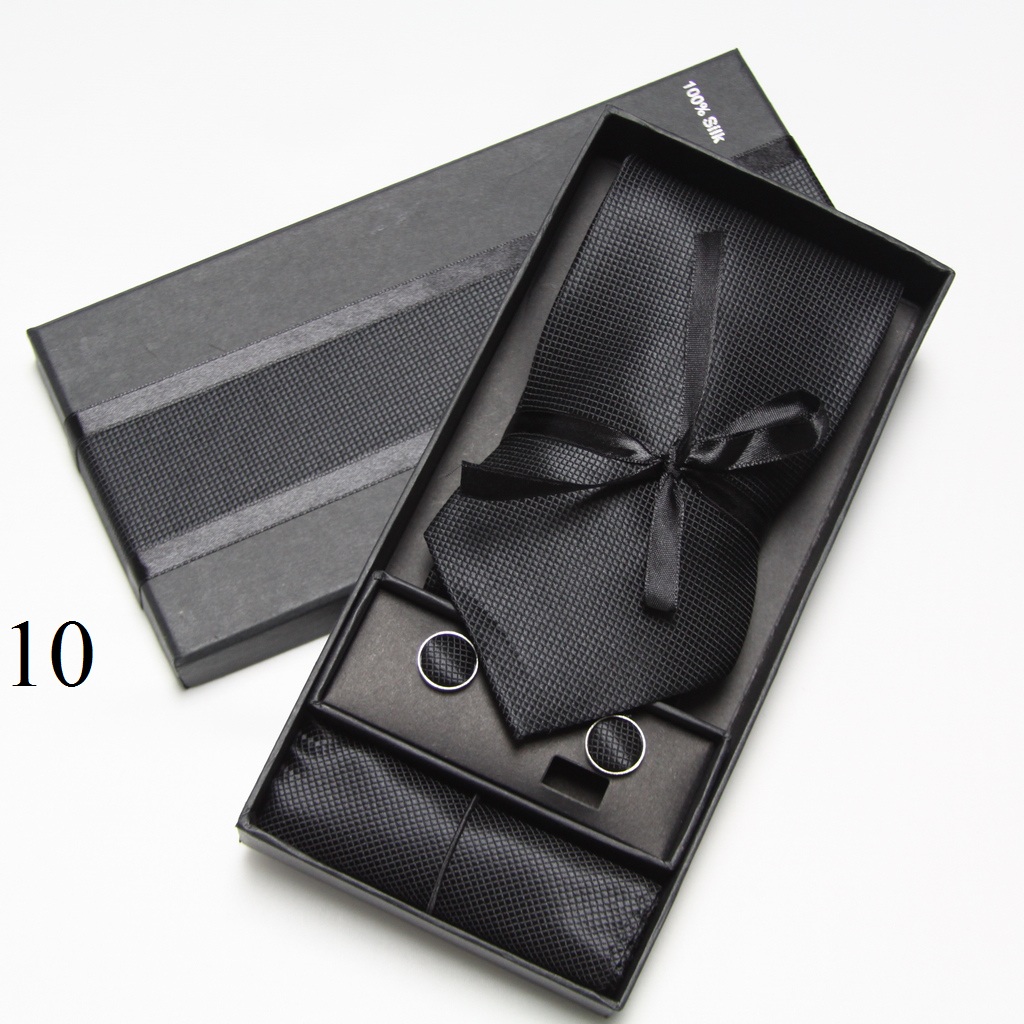 Solid Neck Tie Set Box Cufflin - Neck Tie Set Box ulasan dan harga