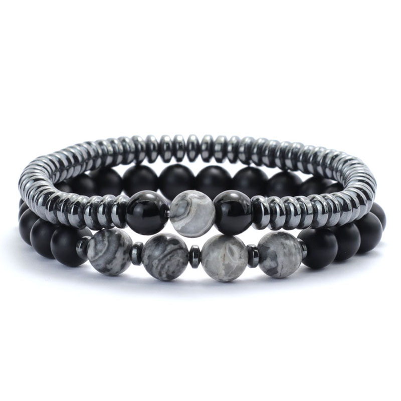 Stylish 2Pcs Men Bracelet Set  - Men'S Yoga Accessories ulasan dan harga