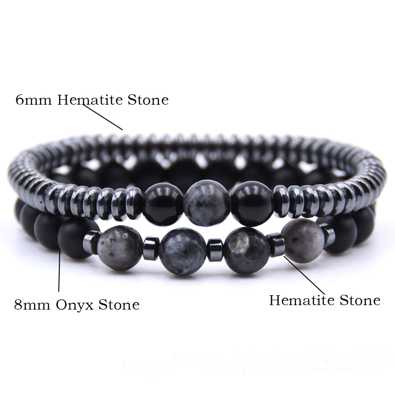 Stylish 2Pcs Men Bracelet Set  - Men'S Yoga Accessories ulasan dan harga