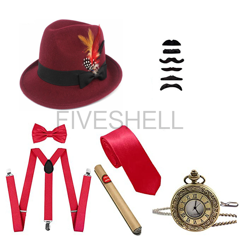 Mens 1920s Gatsby Gangster Cos - Men'S Accessories In The 1920S ulasan dan harga