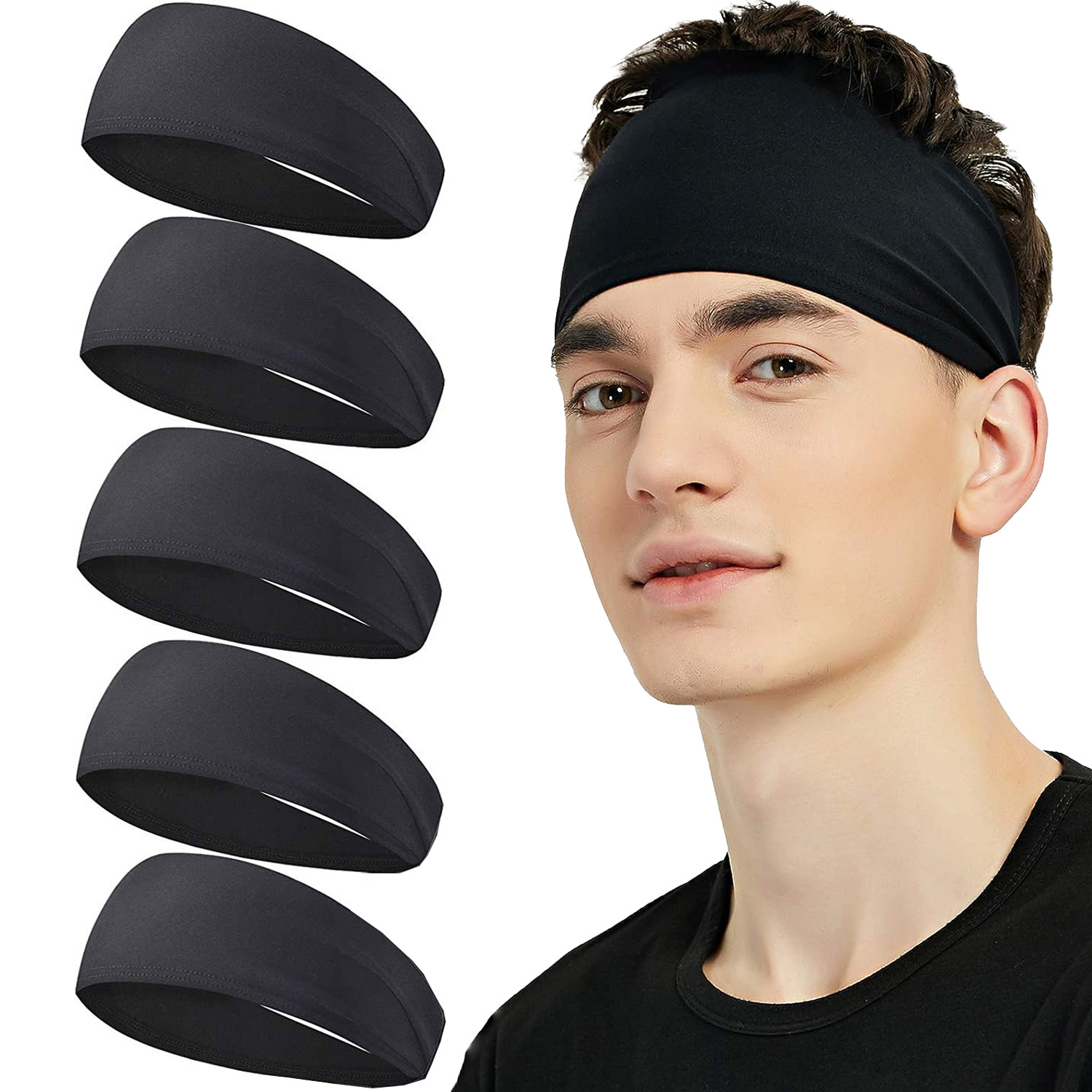 Sweatband for Men Women Elasti - Men'S Yoga Accessories ulasan dan harga