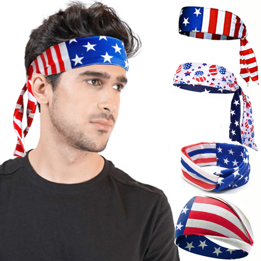 USA Flag Independence Day Hair - Men'S Yoga Accessories ulasan dan harga