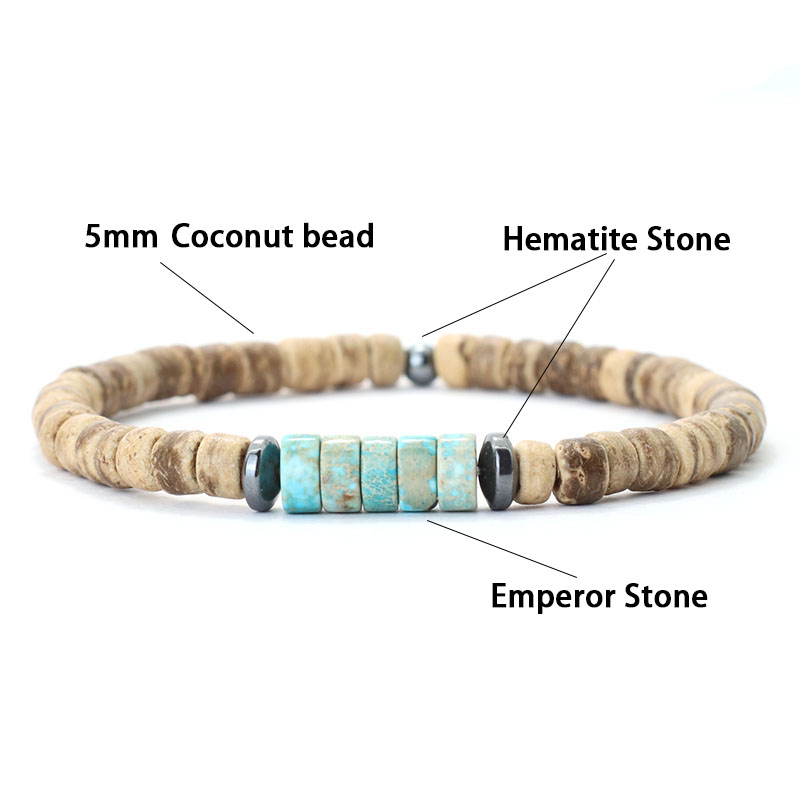 2Pcs Natural Coconut Husk Bead - Men'S Yoga Accessories ulasan dan harga