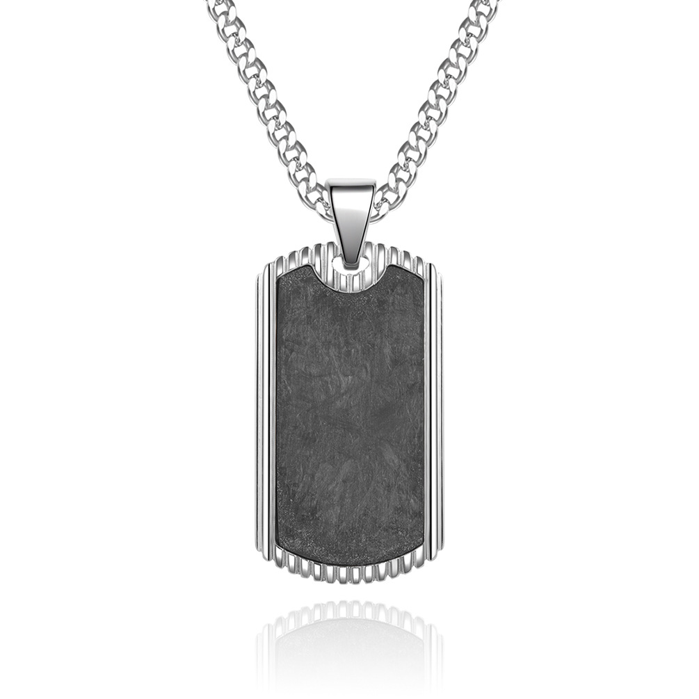 Carbon Fiber Pendant Stainless - Men Accessories List ulasan dan harga